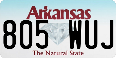 AR license plate 805WUJ