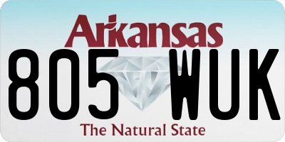 AR license plate 805WUK