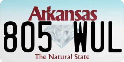 AR license plate 805WUL
