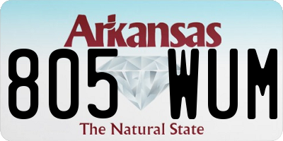 AR license plate 805WUM