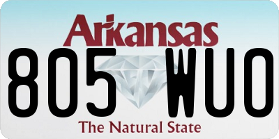 AR license plate 805WUO