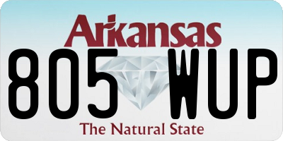 AR license plate 805WUP