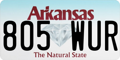 AR license plate 805WUR