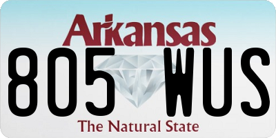 AR license plate 805WUS