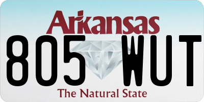 AR license plate 805WUT