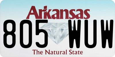 AR license plate 805WUW