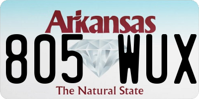 AR license plate 805WUX