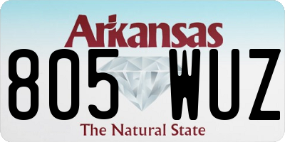 AR license plate 805WUZ