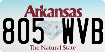 AR license plate 805WVB