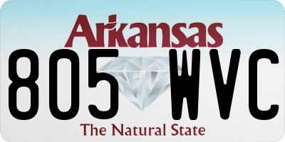 AR license plate 805WVC
