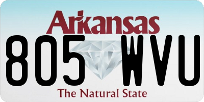 AR license plate 805WVU