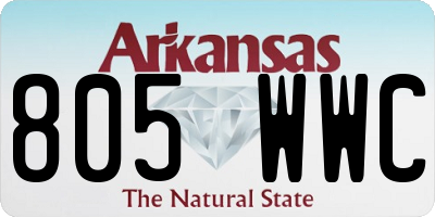 AR license plate 805WWC