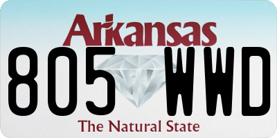 AR license plate 805WWD