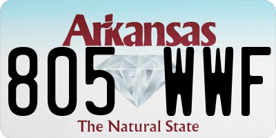 AR license plate 805WWF