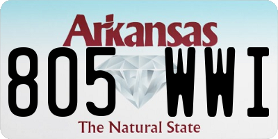 AR license plate 805WWI