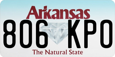 AR license plate 806KPO