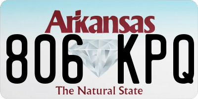 AR license plate 806KPQ