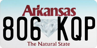 AR license plate 806KQP