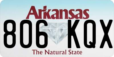 AR license plate 806KQX