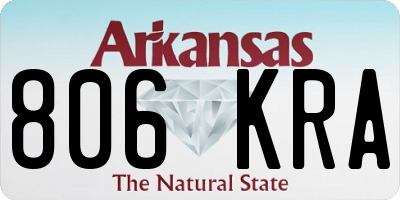 AR license plate 806KRA