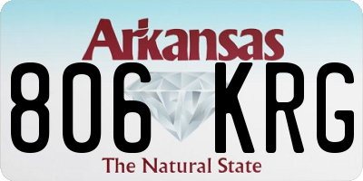 AR license plate 806KRG
