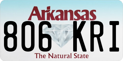 AR license plate 806KRI