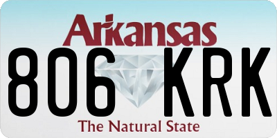 AR license plate 806KRK