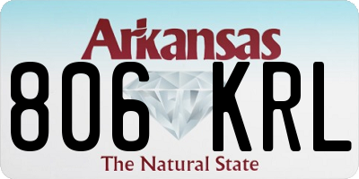 AR license plate 806KRL