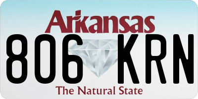 AR license plate 806KRN