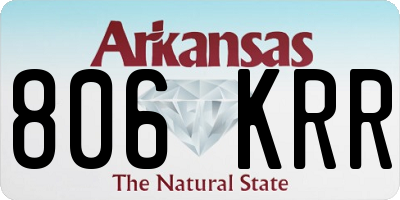 AR license plate 806KRR