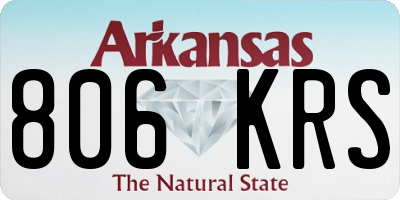 AR license plate 806KRS