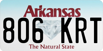 AR license plate 806KRT