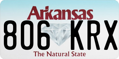 AR license plate 806KRX
