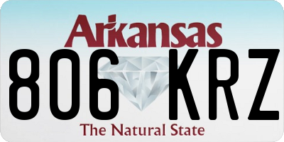 AR license plate 806KRZ