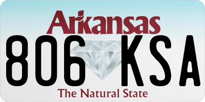 AR license plate 806KSA