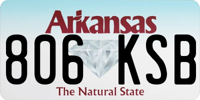AR license plate 806KSB