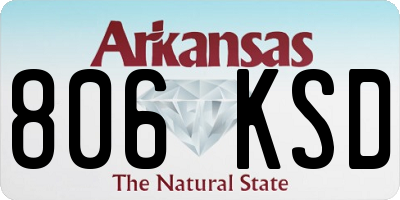 AR license plate 806KSD