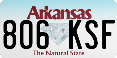 AR license plate 806KSF