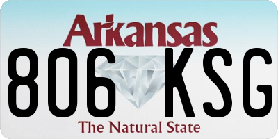 AR license plate 806KSG