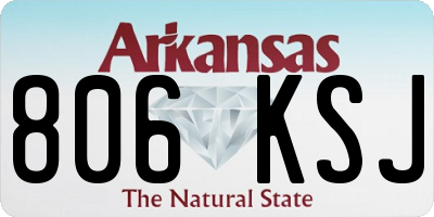 AR license plate 806KSJ