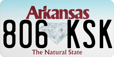 AR license plate 806KSK