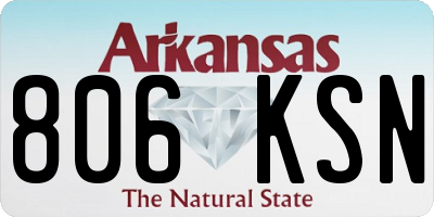 AR license plate 806KSN