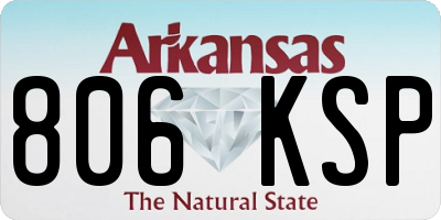 AR license plate 806KSP