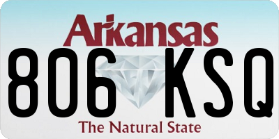 AR license plate 806KSQ