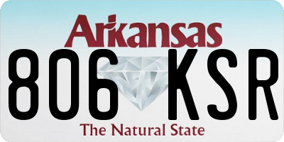 AR license plate 806KSR