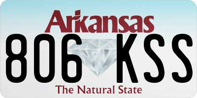 AR license plate 806KSS