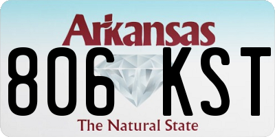 AR license plate 806KST
