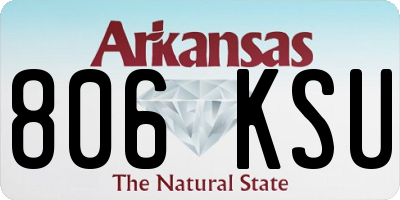 AR license plate 806KSU