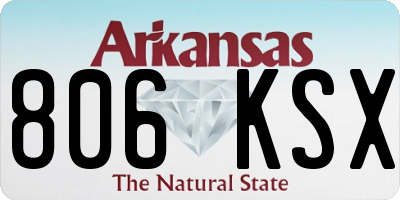 AR license plate 806KSX