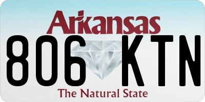 AR license plate 806KTN